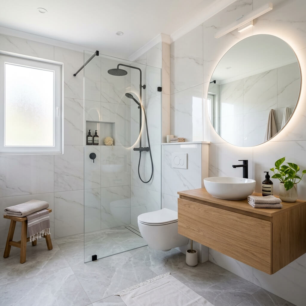 Modern Banyo Tasarımı - Yıldız Fayans Sonrası